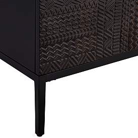 Image4 of Fabian 32" Wide Charcoal 2-Door Console Table more views