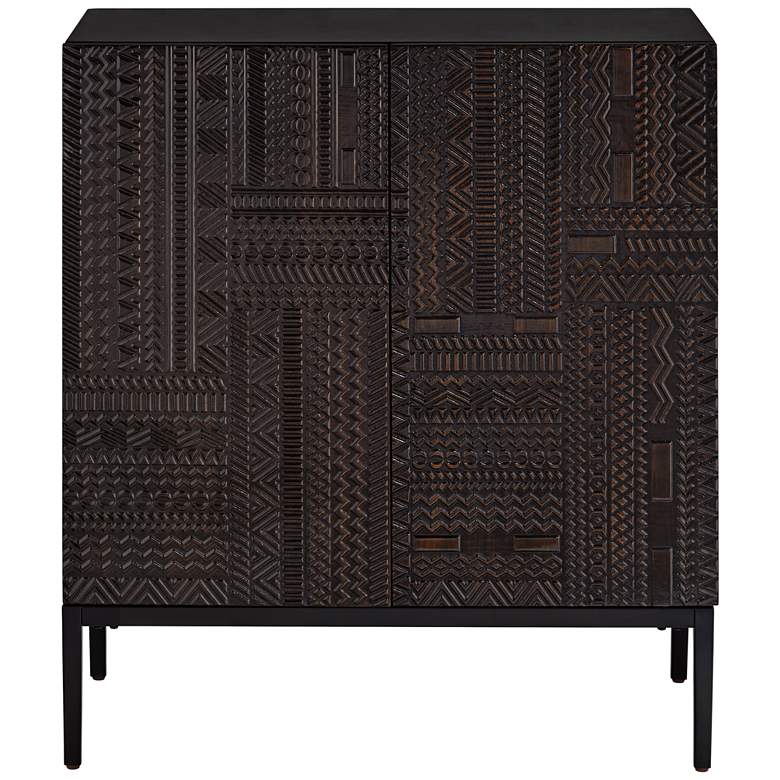 Image 6 Fabian 32" Wide Charcoal 2-Door Console Table more views