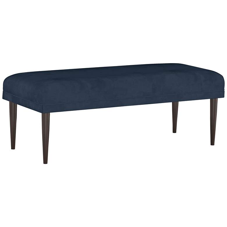 Image 1 Fabian 50 inch Wide Velvet Ink Rectangular Fabric Bench