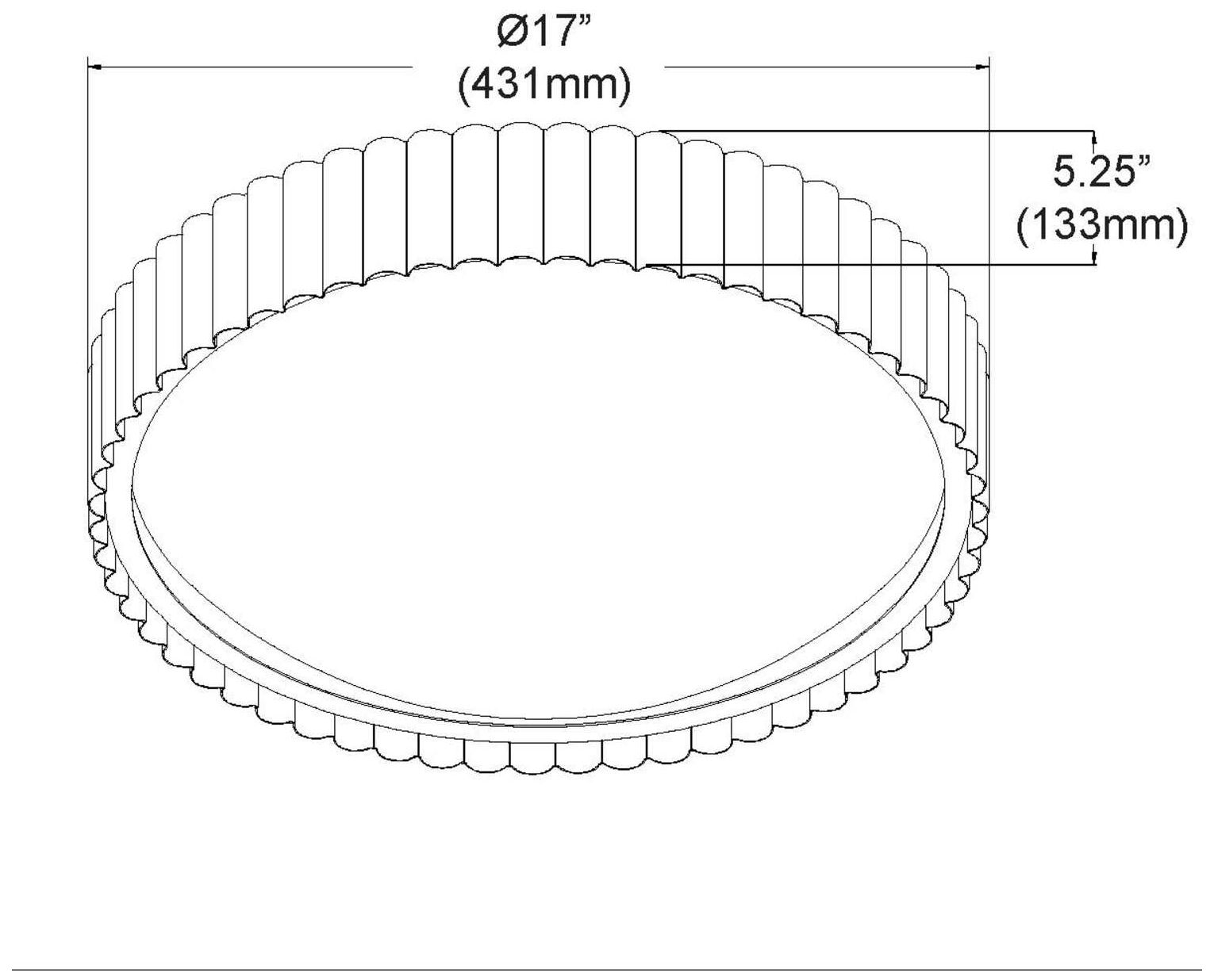Fabiana 18" Wide Matte Black, White LED Flush Mount
