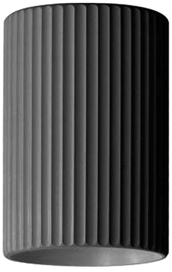 Fabiana 5" Wide Matte Black, White LED Flush Mount