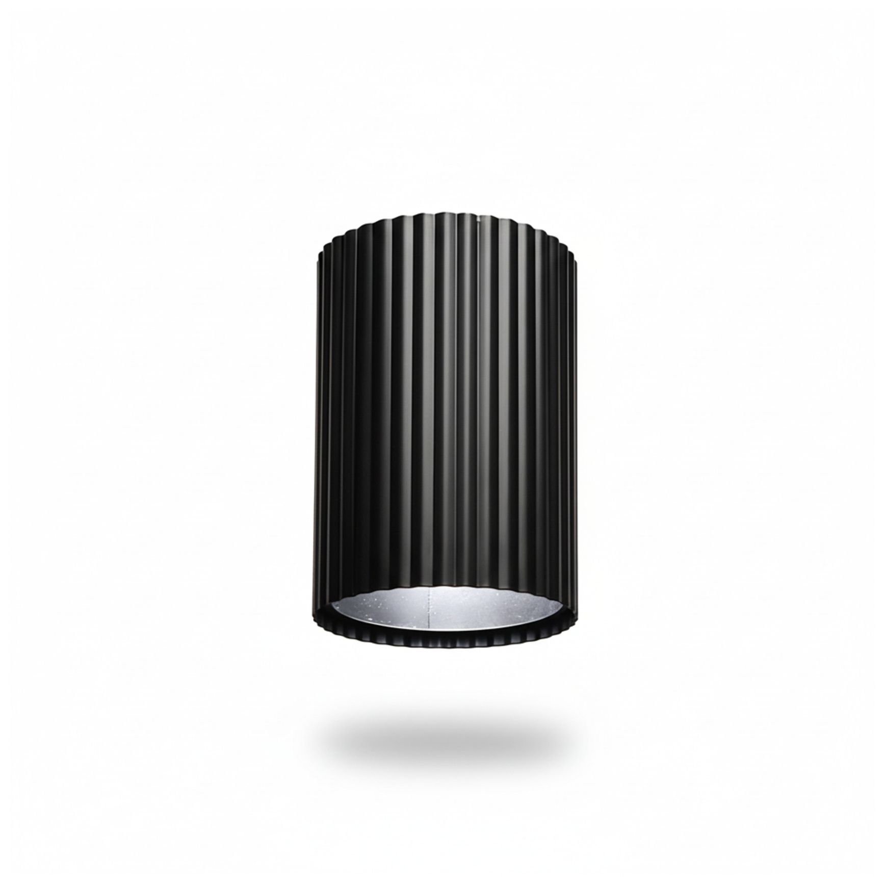 Image 2 Fabiana 5" Wide Matte Black, White LED Flush Mount more views