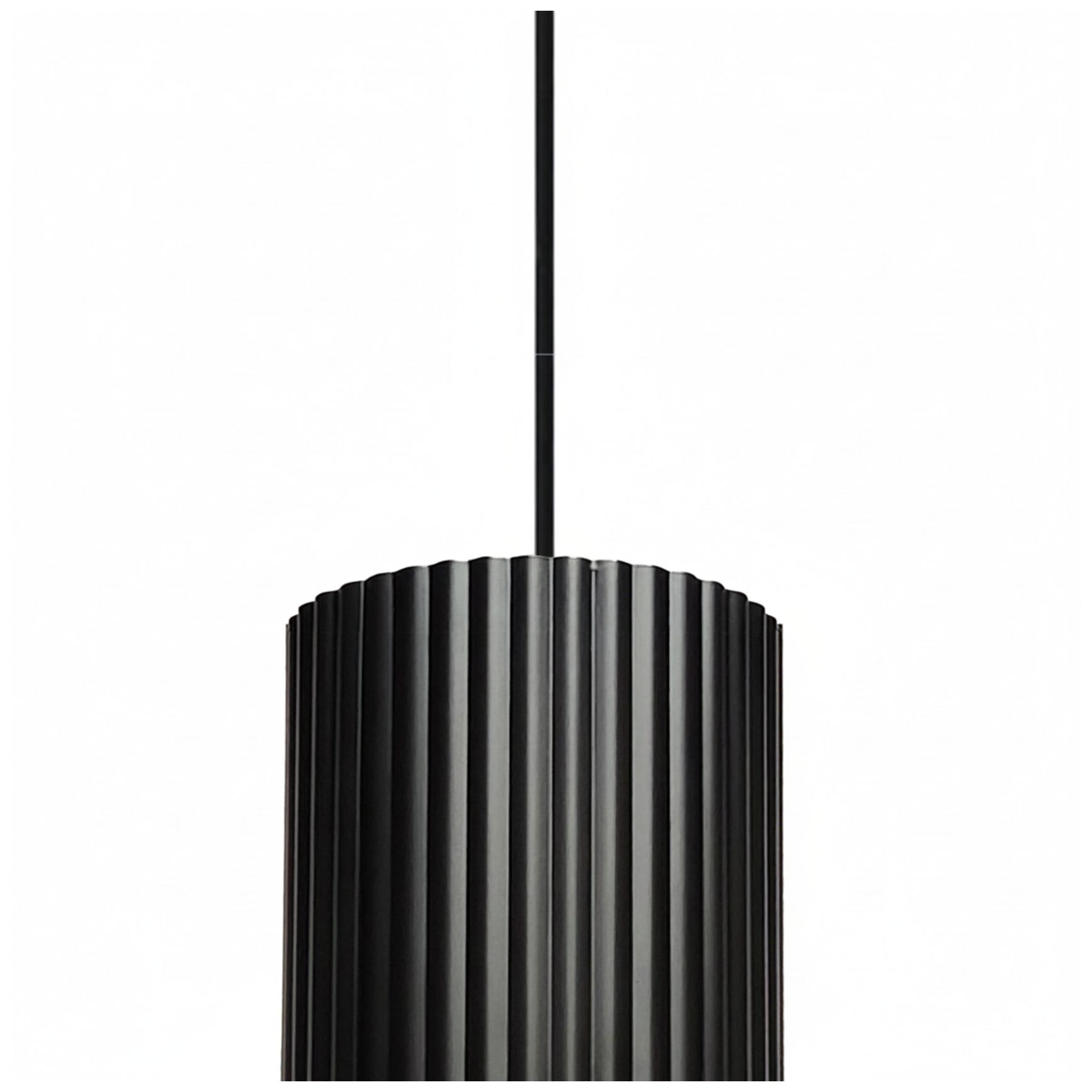Image 4 Fabiana 5" Wide Matte Black, White LED Pendant more views