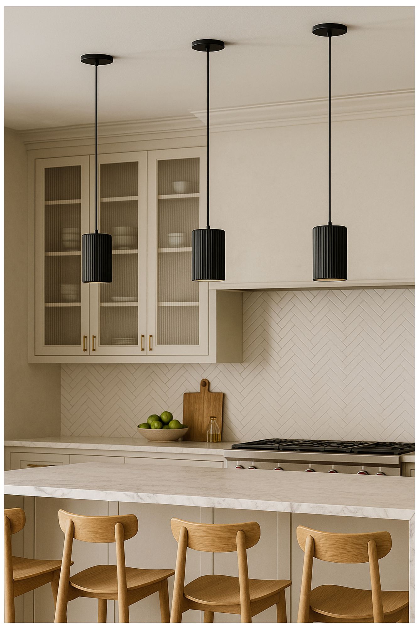 Image 6 Fabiana 5" Wide Matte Black, White LED Pendant more views