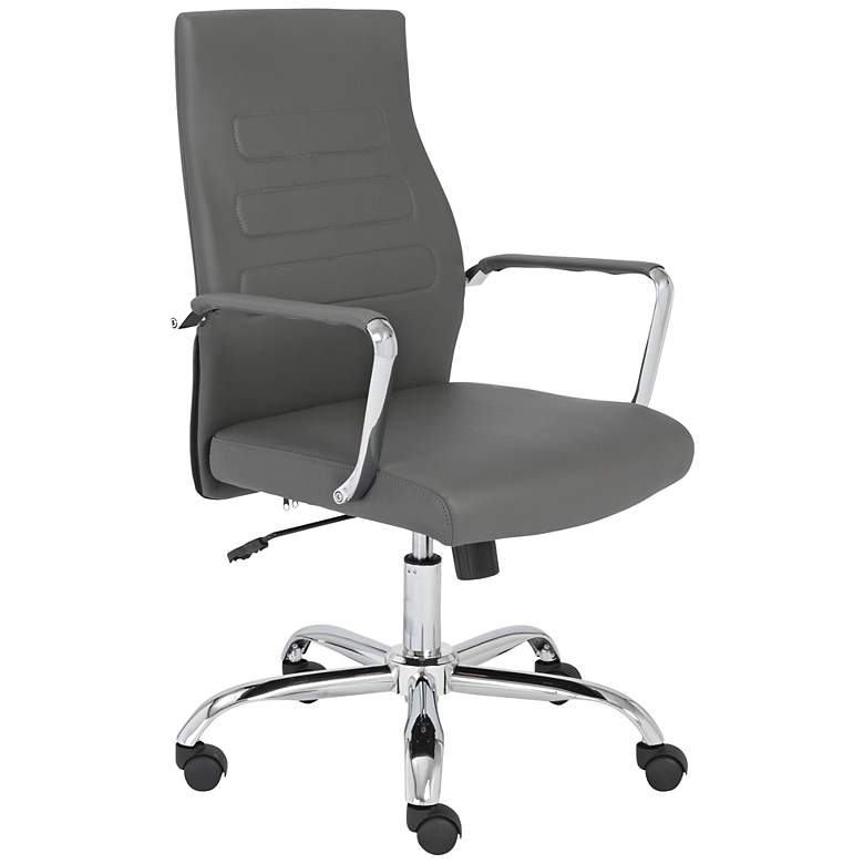 Image 1 Fabianna Gray Faux Leather Office Chair