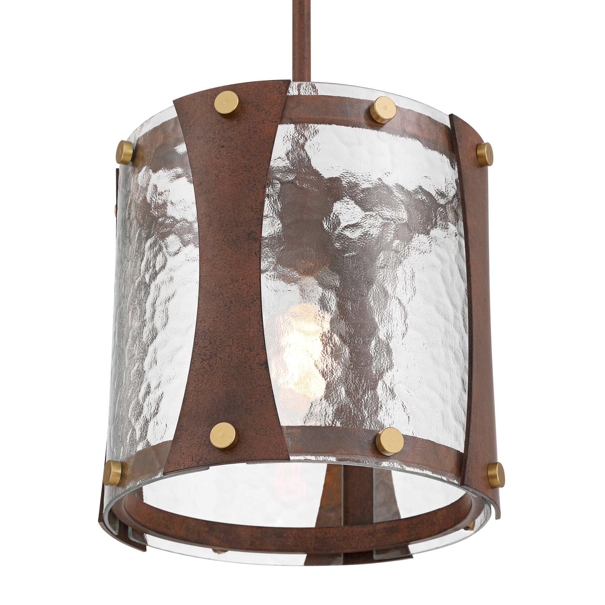 Image 4 Fable 10 1/4" Wide Rust Brown and Antique Brass Mini Pendant Light more views