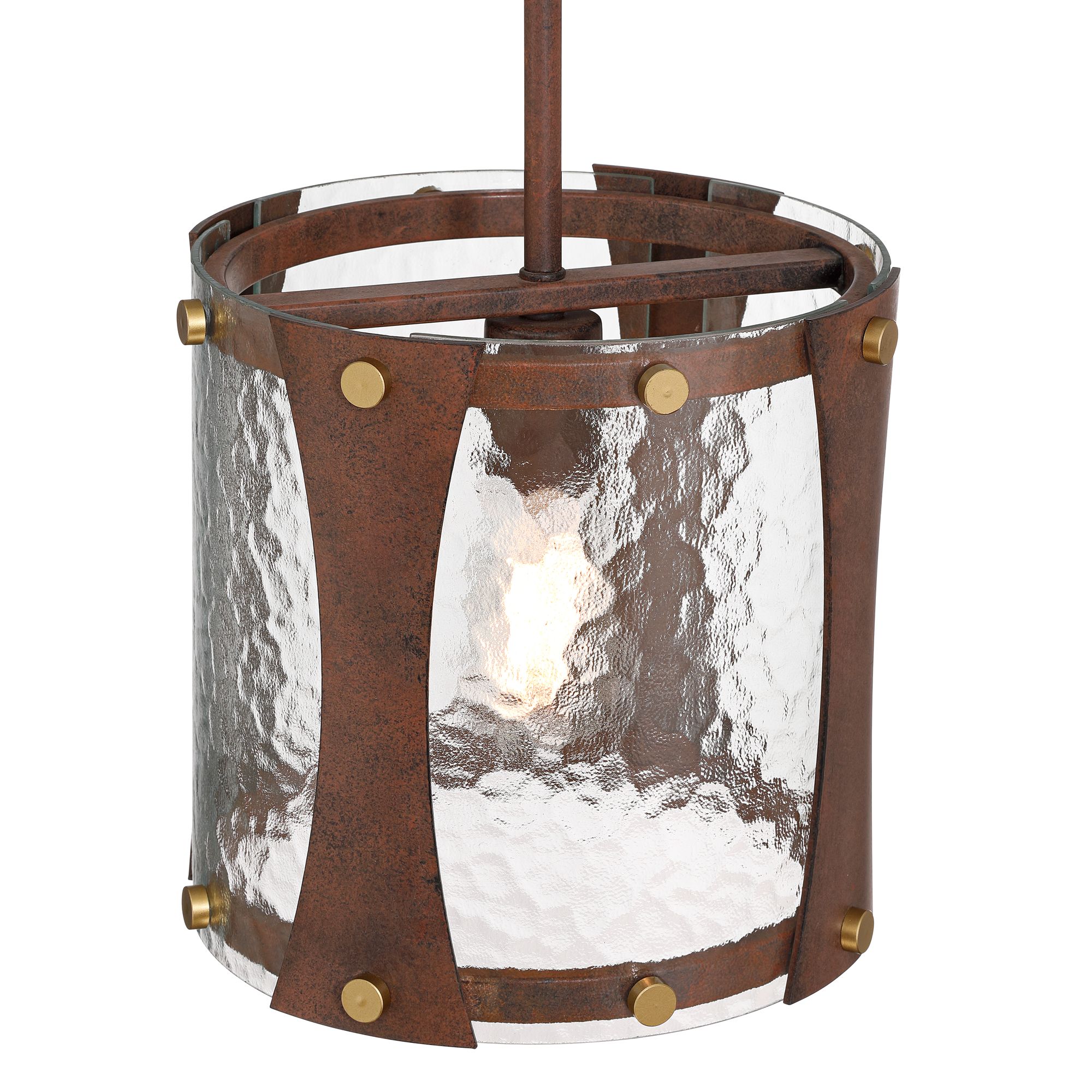 Image 5 Fable 10 1/4" Wide Rust Brown and Antique Brass Mini Pendant Light more views