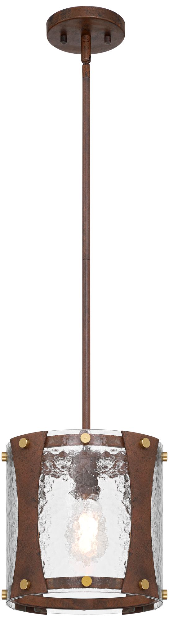 Watch A Video About the Fable Rust Brown and Antique Brass Mini Pendant Light