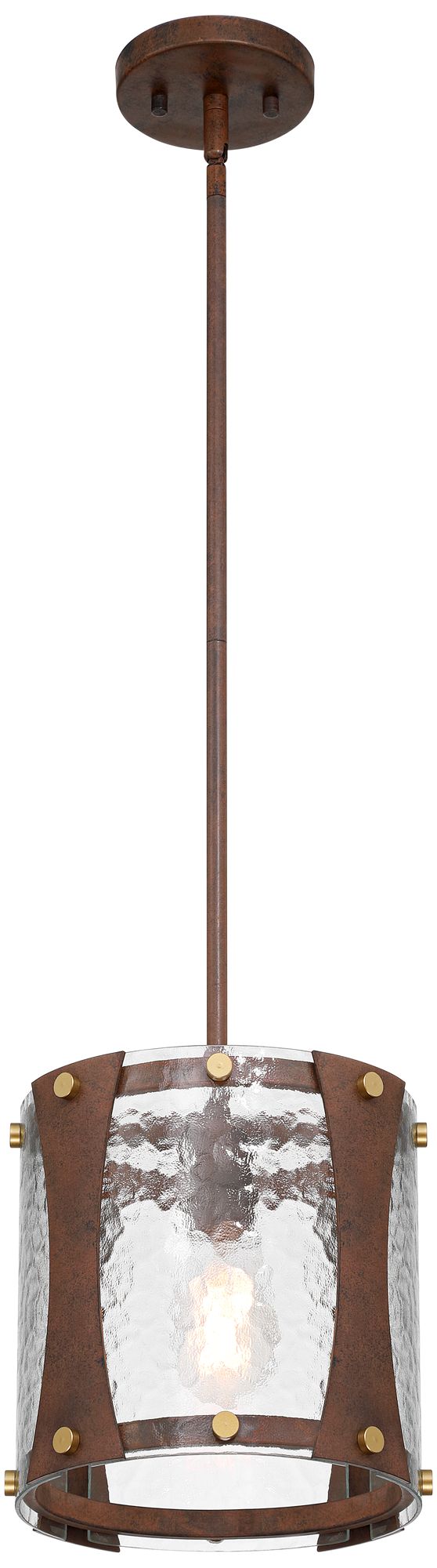 Watch A Video About the Fable Rust Brown and Antique Brass Mini Pendant Light