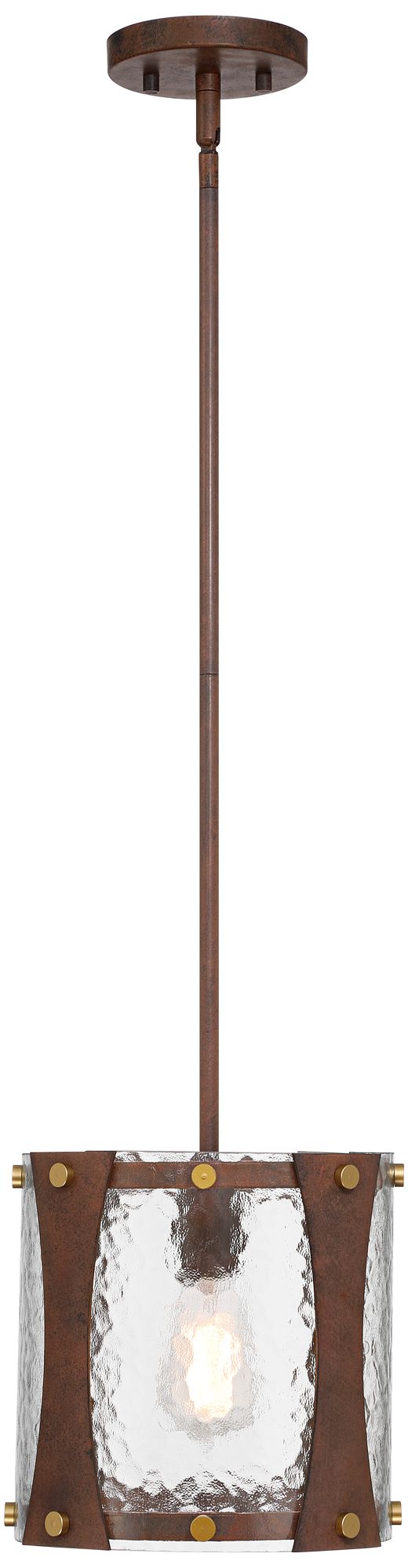 Watch A Video About the Fable Rust Brown and Antique Brass Mini Pendant Light