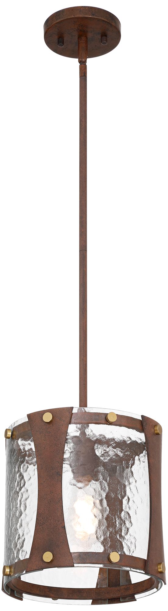 Watch A Video About the Fable Rust Brown and Antique Brass Mini Pendant Light