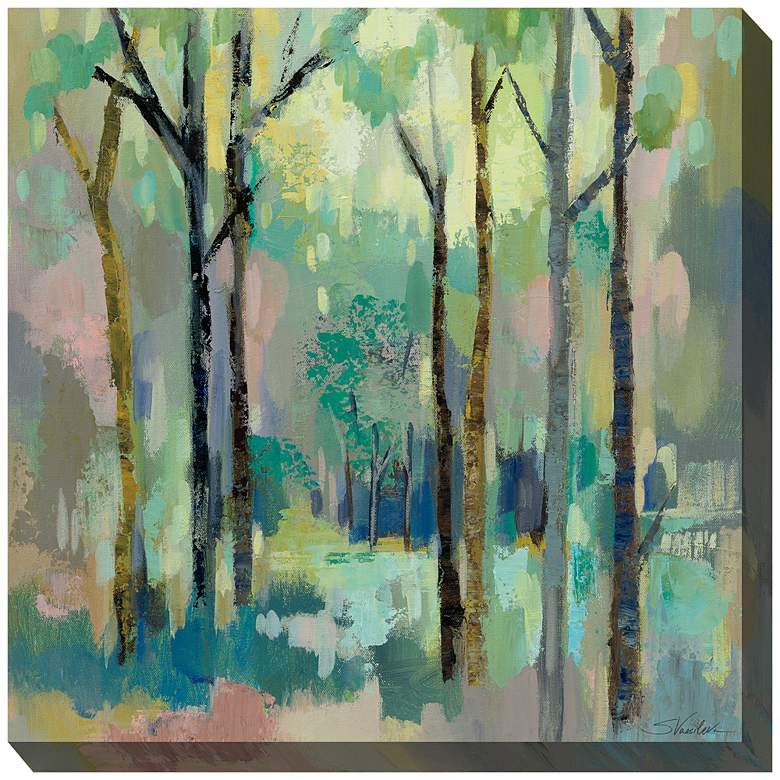 Image 2 Fabled Forest 24" Square Outdoor Canvas Wall Art