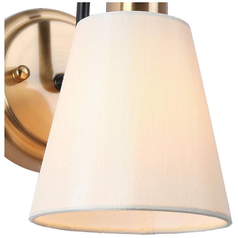 Image 3 Fablic 1-Light 5" Wide Black and Gold Bath Light more views