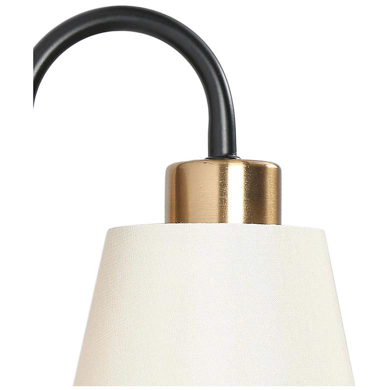 Image 6 Fablic 1-Light 5" Wide Black and Gold Bath Light more views