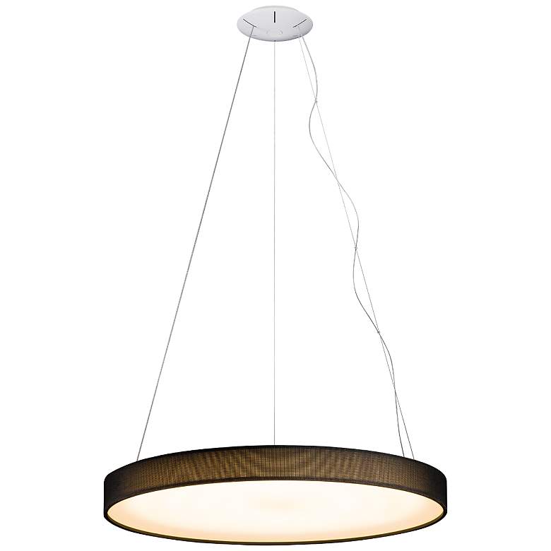 Image 1 Fabria 33.5 inch Matte White/Fiber Black Pendant