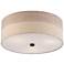 Fabric Shade 15" Wide Oil Rubbed Bronze Ceiling Light