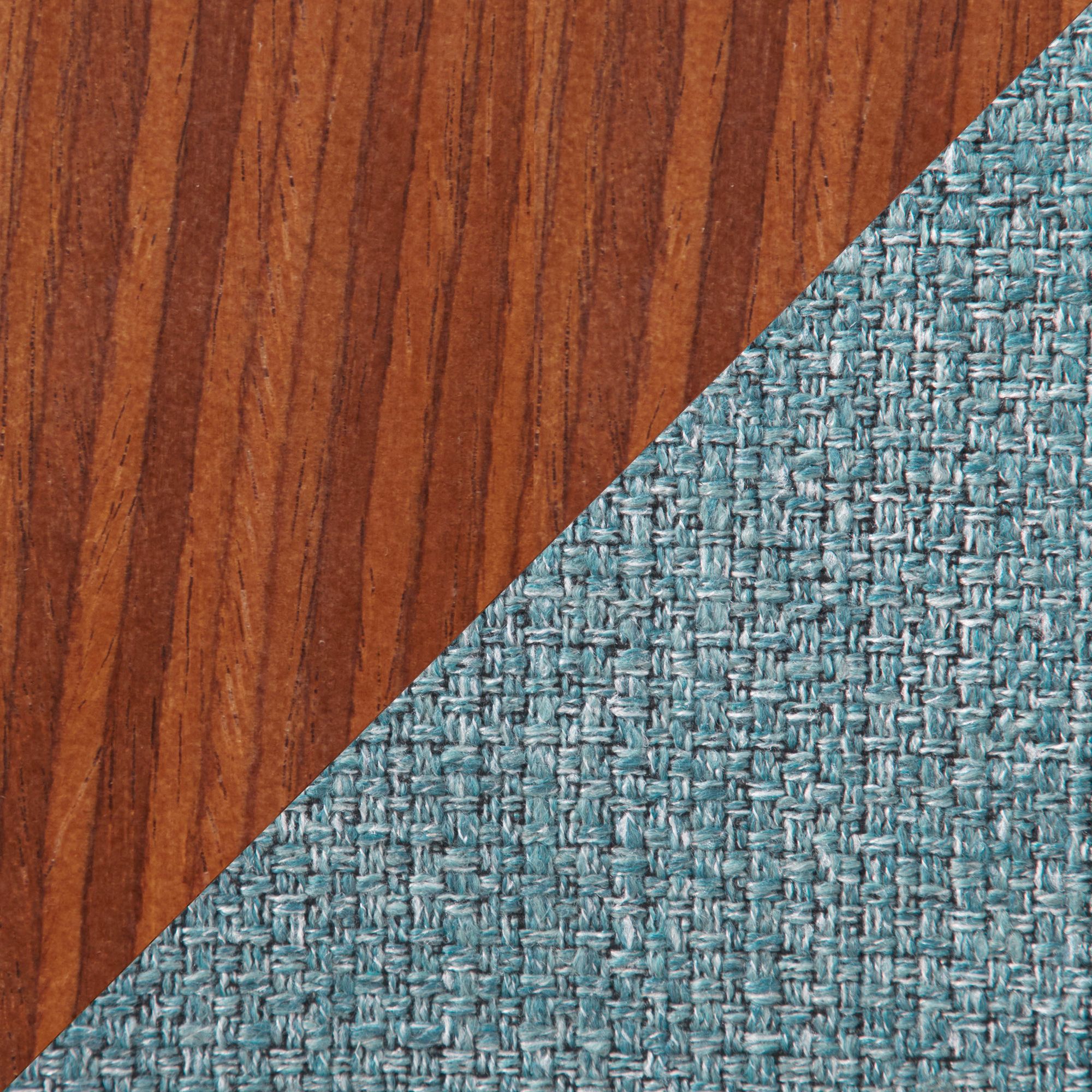 Fabrico Counter Stool in Walnut and Blue Noise Fabric by LumiSource Pair