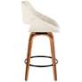 Thumbnail3 of Fabrico Counter Stool in Walnut and Cream Fabric by LumiSource Pair more views