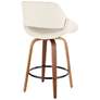 Thumbnail4 of Fabrico Counter Stool in Walnut and Cream Fabric by LumiSource Pair more views