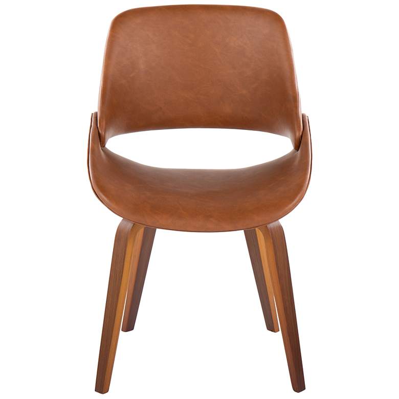 Image 6 Fabrico Dining/Accent Chair in Walnut and Camel PU by LumiSource Pair more views