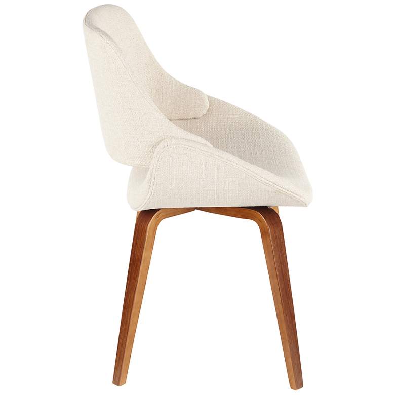 Image 2 Fabrico Dining/Accent Chair Walnut Cream Noise Fabric by LumiSource Pair more views