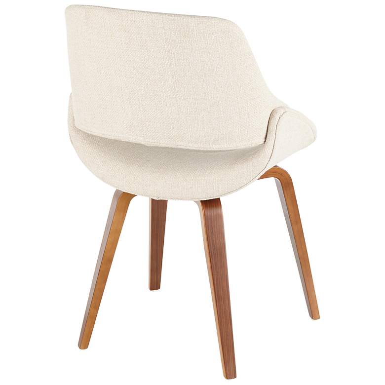 Image 3 Fabrico Dining/Accent Chair Walnut Cream Noise Fabric by LumiSource Pair more views