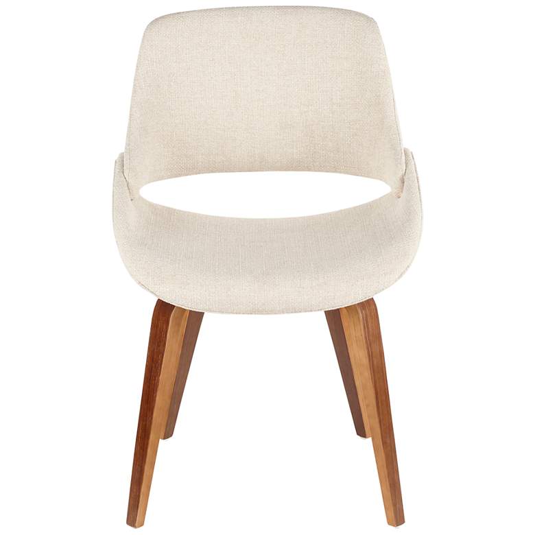 Image 5 Fabrico Dining/Accent Chair Walnut Cream Noise Fabric by LumiSource Pair more views