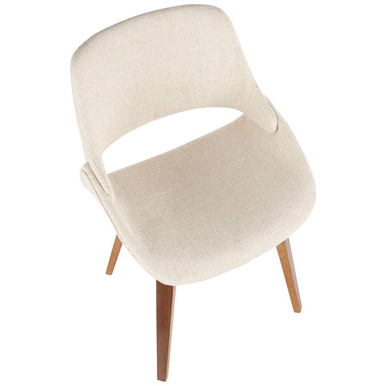 Image 6 Fabrico Dining/Accent Chair Walnut Cream Noise Fabric by LumiSource Pair more views