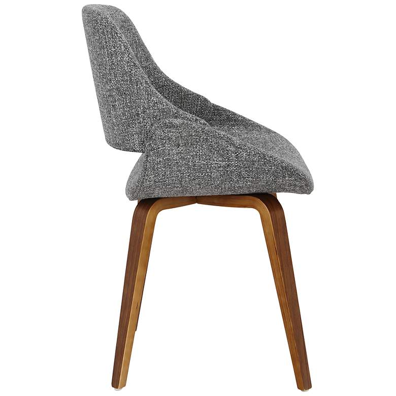 Image 2 Fabrico Dining/Accent Chair Walnut Grey Noise Fabric by LumiSource Pair more views