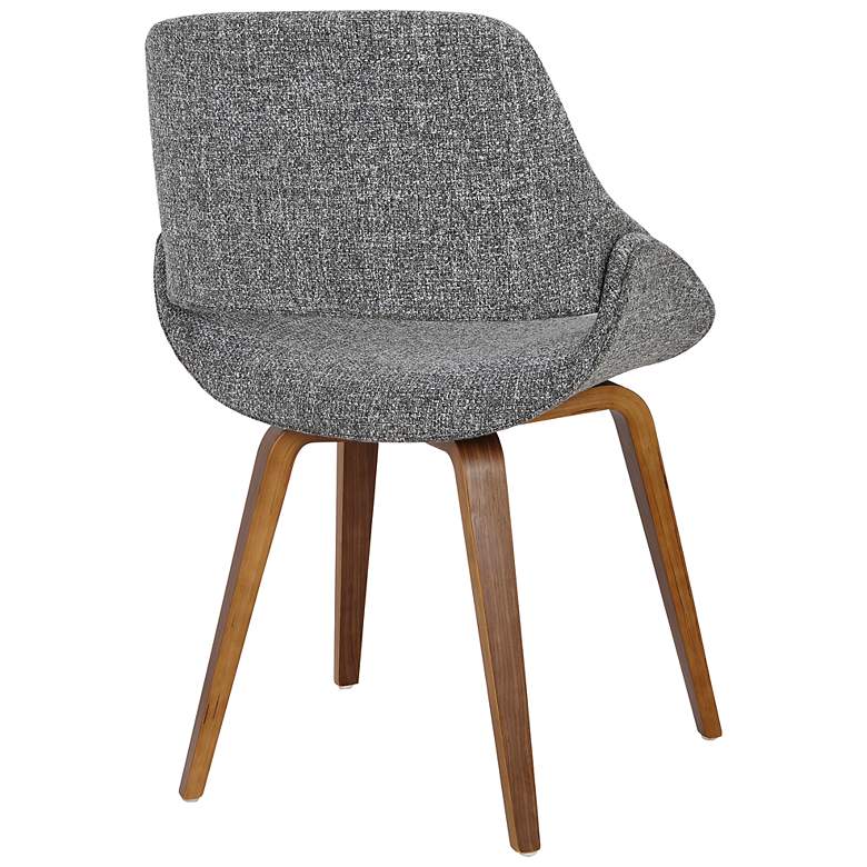 Image 3 Fabrico Dining/Accent Chair Walnut Grey Noise Fabric by LumiSource Pair more views