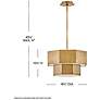 3_Facet 16 1/2" Wide Heritage Brass Hexagon Pendant Light more views