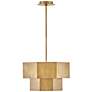 6_Facet 16 1/2" Wide Heritage Brass Hexagon Pendant Light more views