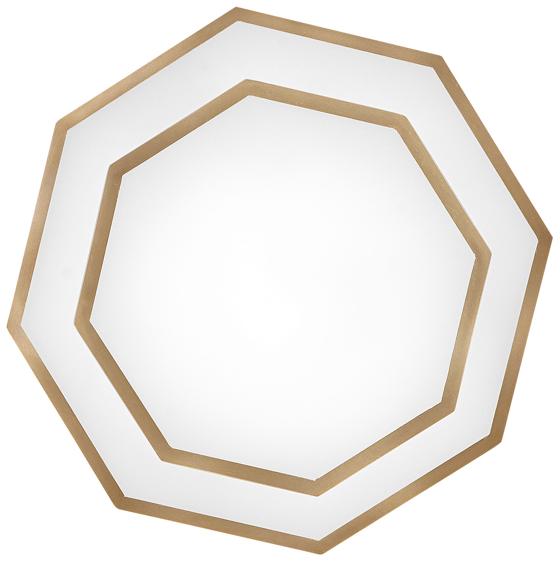 Facet 16 1/2" Wide Heritage Brass Hexagon Pendant Light
