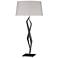 Facet 33.7" High Black Table Lamp With Flax Shade