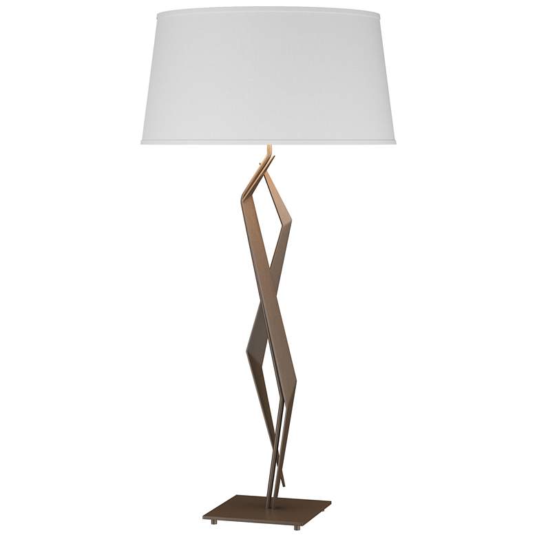 Image 1 Facet 33.7" High Bronze Table Lamp With Natural Anna Shade