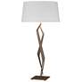Facet 33.7" High Bronze Table Lamp With Natural Anna Shade