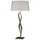Facet 33.7" High Dark Smoke Table Lamp With Flax Shade