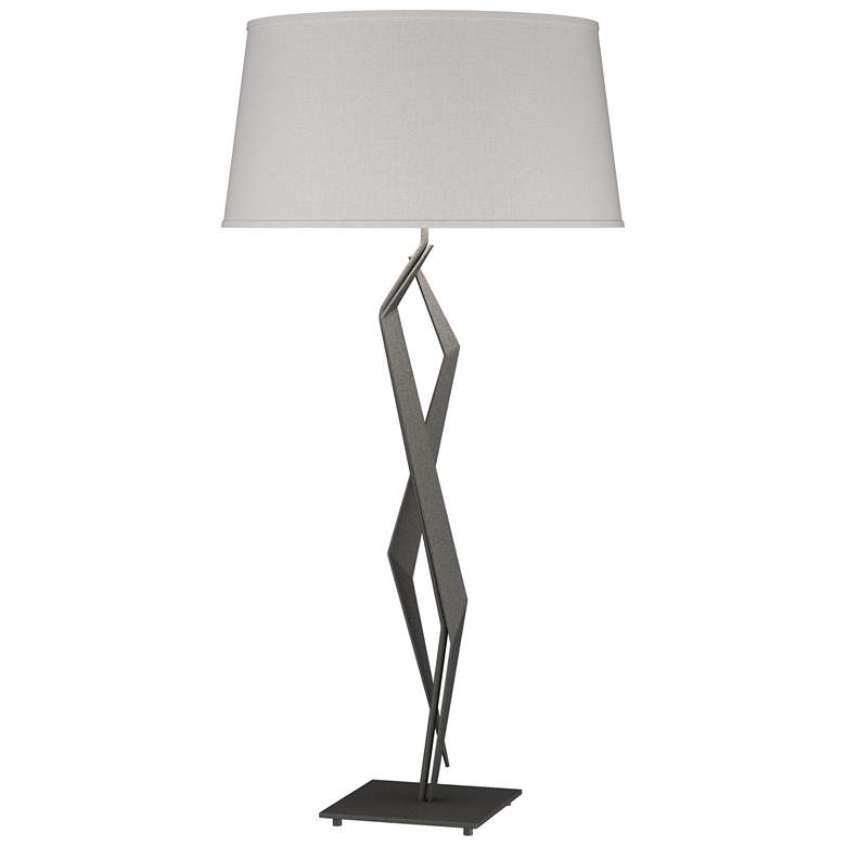 Image 1 Facet 33.7" High Natural Iron Table Lamp With Flax Shade