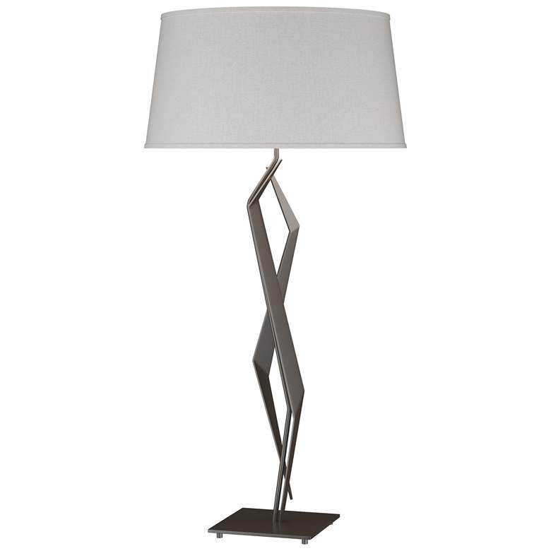 Image 1 Facet 33.7" High Oil Rubbed Bronze Table Lamp With Flax Shade