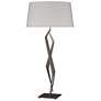 Facet 33.7" High Oil Rubbed Bronze Table Lamp With Flax Shade