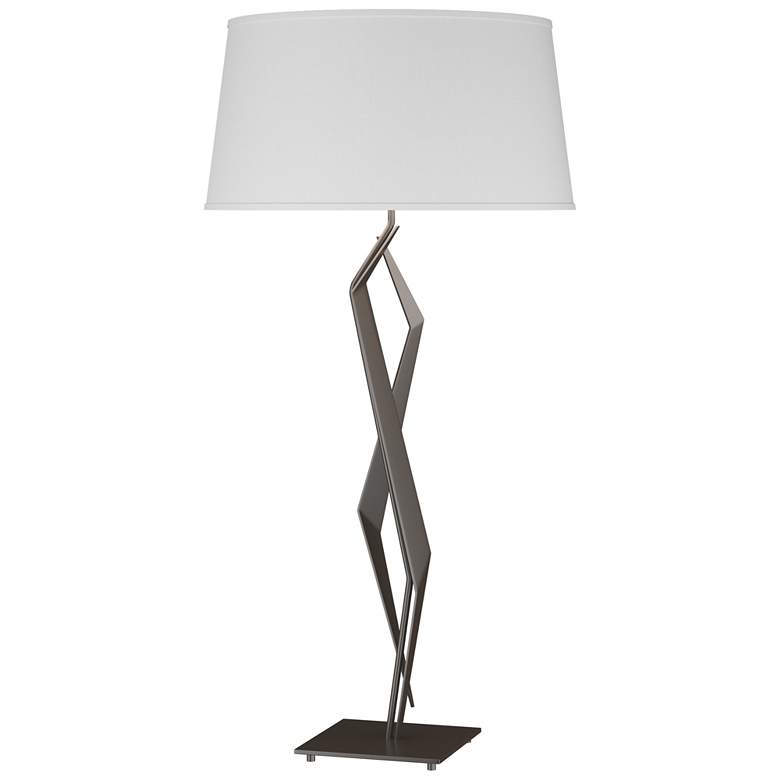 Image 1 Facet 33.7" High Oil Rubbed Bronze Table Lamp With Natural Anna Shade