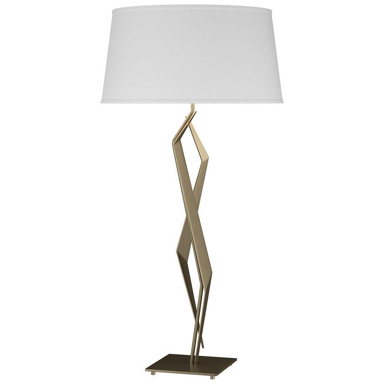 Image 1 Facet 33.7 inch High Soft Gold Table Lamp With Natural Anna Shade