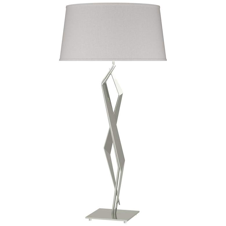 Image 1 Facet 33.7 inch High Sterling Table Lamp With Flax Shade