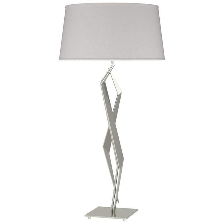 Image 1 Facet 33.7" High Sterling Table Lamp With Flax Shade