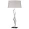 Facet 33.7" High Vintage Platinum Table Lamp With Flax Shade