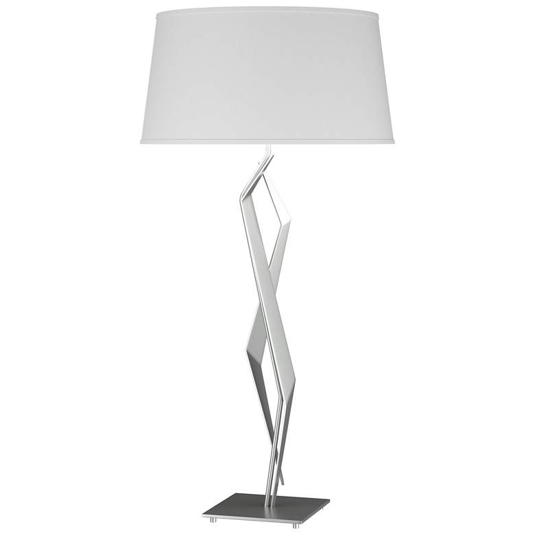 Image 1 Facet 33.7 inch High Vintage Platinum Table Lamp With Natural Anna Shade
