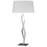 Facet 33.7" High Vintage Platinum Table Lamp With Natural Anna Shade