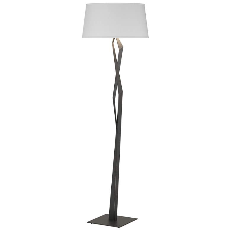 Image 1 Facet 65.9 inch High Black Floor Lamp With Natural Anna Shade