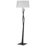 Facet 65.9" High Black Floor Lamp With Natural Anna Shade