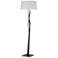 Facet 65.9" High Black Floor Lamp With Natural Anna Shade